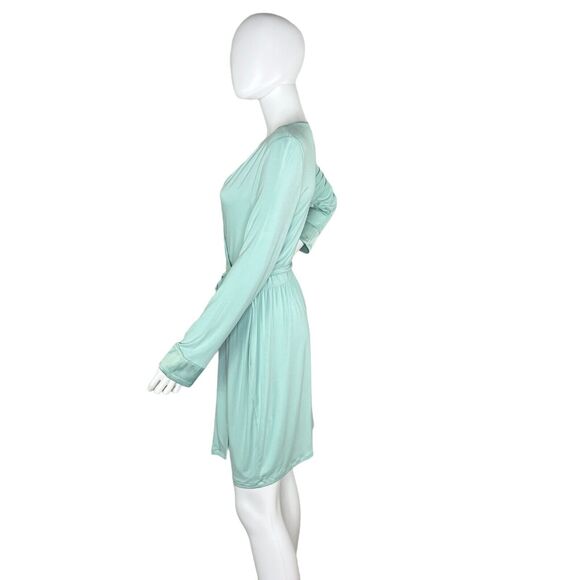 Faceplant Dreams Size S/M Robe Bamboo Aqua Pockets Summer Cool - Picture 4 of 8
